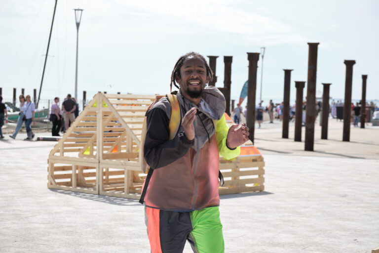 Fish Out Of Water by Michaela Cisarikova Dance Company, on Brighton seafront (i360 Event Space East) on 22nd May 2022 as part of Brighton Fringe.